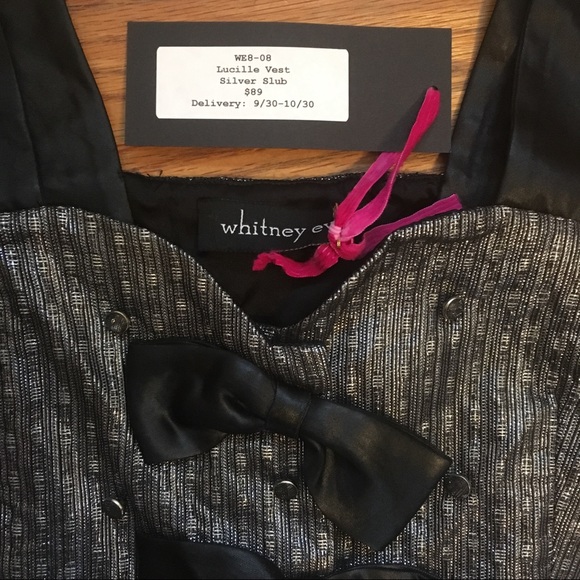 Whitney Eve Lucille Vest SZ 8 NWT Metallic Silver - Picture 2 of 5
